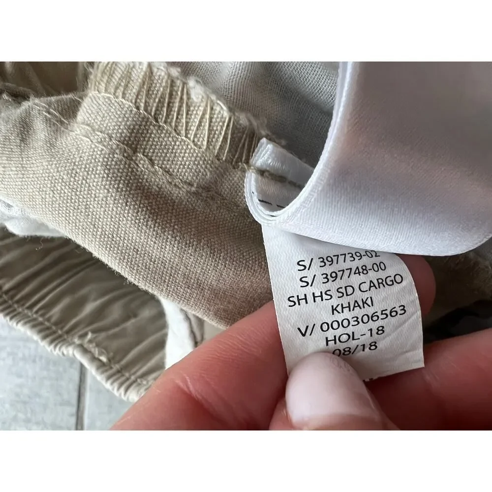 GAP Kids Boys Drawstring Elastic Cargo Shorts Beige Shorts Khaki M Regular 8-9
